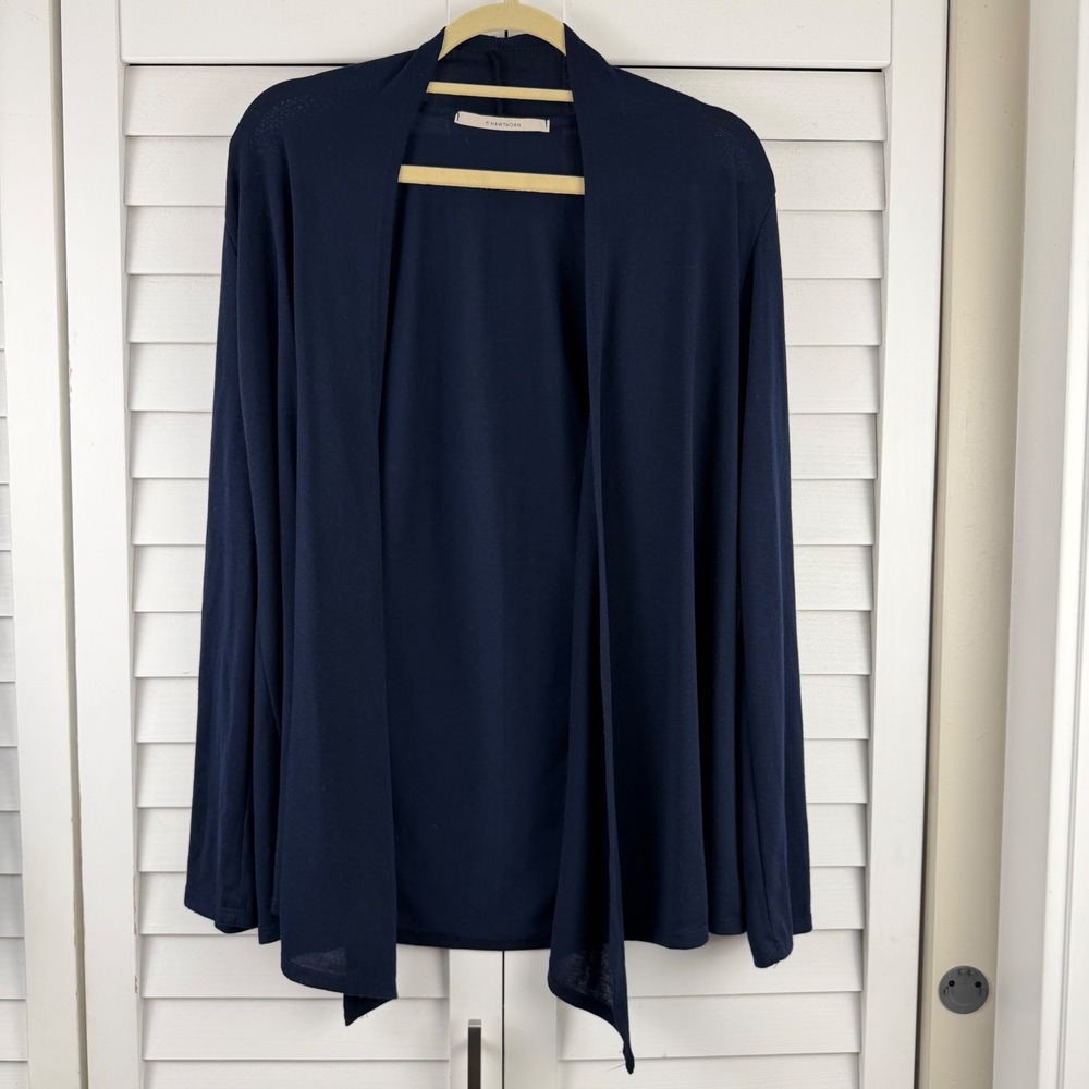 41 Hawthorn Abrianna Knit Cardigan XL Navy Open Front Long Sleeve NEW